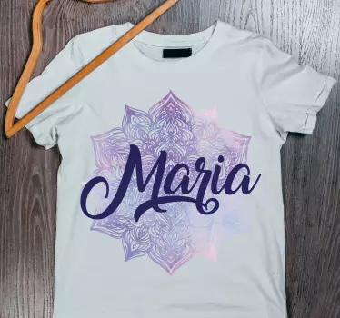 Tricou personalizabil mandala cu nume personalizat - TenStickers