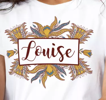 Tricou personalizabil design decorat cu flori - TenStickers