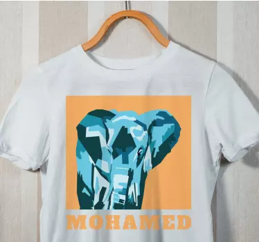Tricou personalizabil portret colorat de elefant - TenStickers
