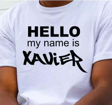 Tricou personalizabil salut numele meu - TenStickers