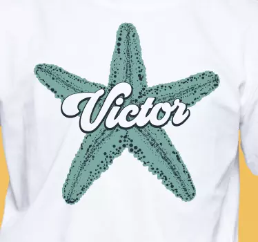Tricou personalizabil stea de mare cu numele victor - TenStickers