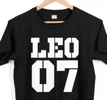 Tricouri cu nume și număr personalizate albe cu nume - TenStickers