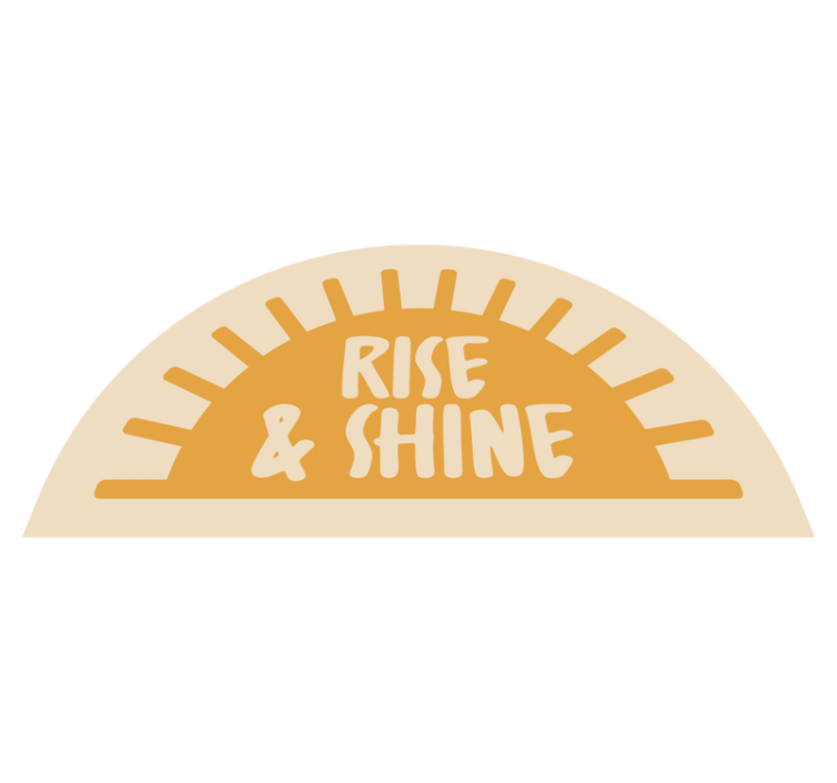 Covor de vinil pentru baie textul rise and shine ” - TenStickers