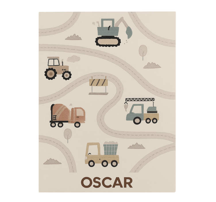 Alții covor de vinil construcție bej personalizată - TenStickers