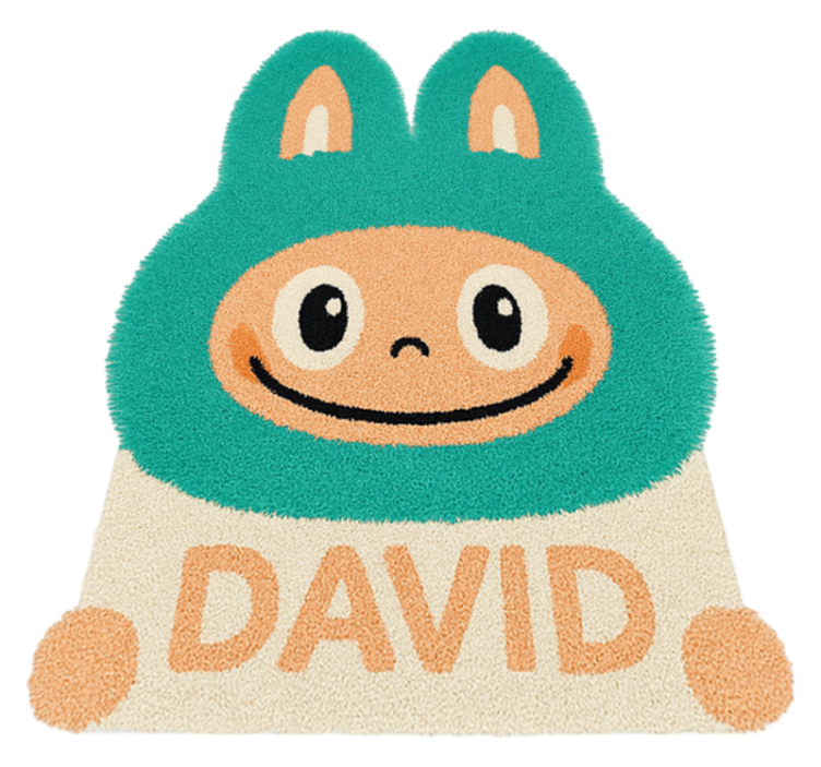 Alții covor de vinil labubu turcoaz personalizat - TenStickers