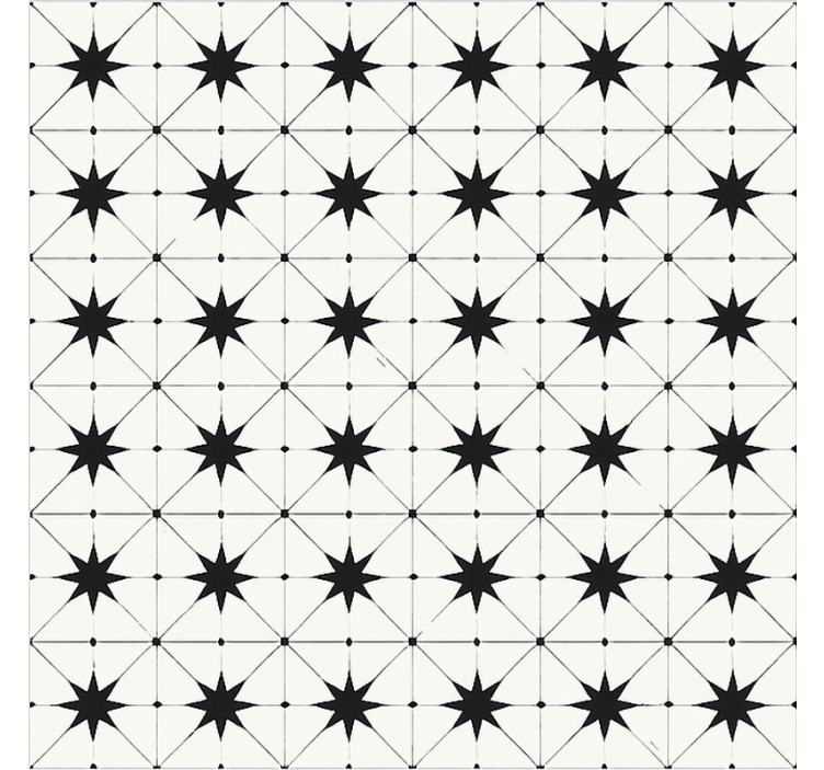 Covor de vinil pentru sala de mese model de stea encaustic - TenStickers