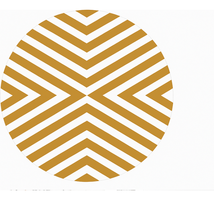 Covor de vinil pentru sala de mese model chevron muștar - TenStickers