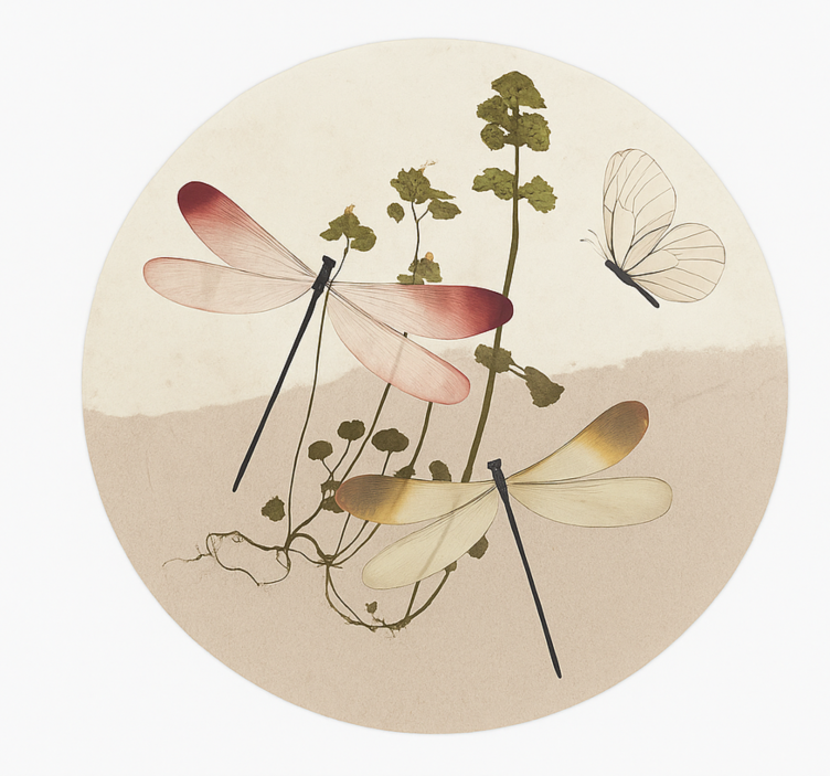 Covor de vinil pentru sala de mese colaj de natură presată - TenStickers