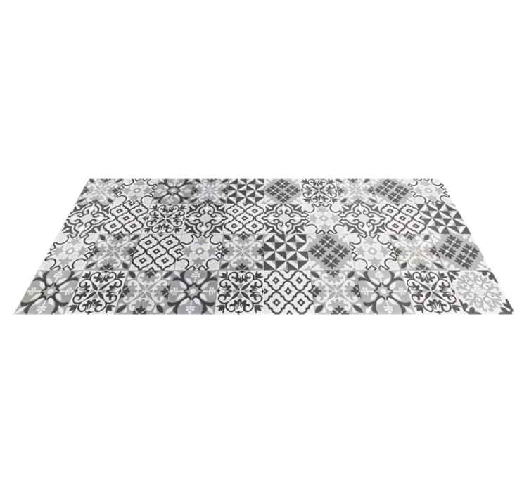 Covor vinil efect de țiglă crearea gri - TenStickers