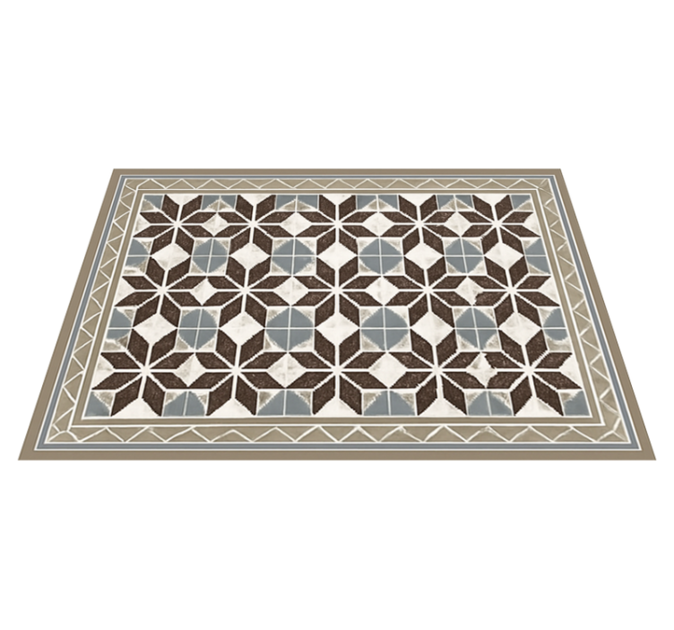 Covor de vinil hol cu model rustic starburst - TenStickers