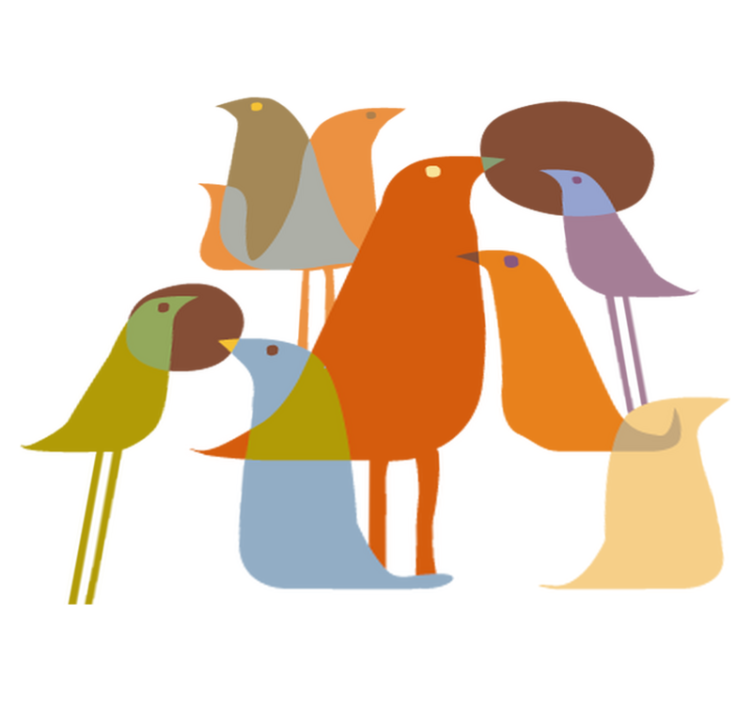 Covor vinil animal stil minimalist păsări - TenStickers