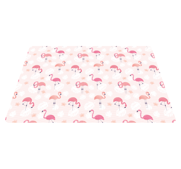 Covor vinil animal cu motive de flamingo roz - TenStickers