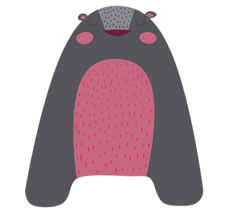 Covor vinil animal urs gri pentru copii - TenStickers