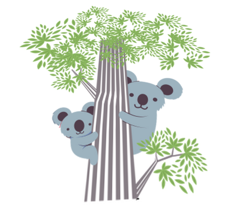 Covor vinil animal koala pe copac - TenStickers