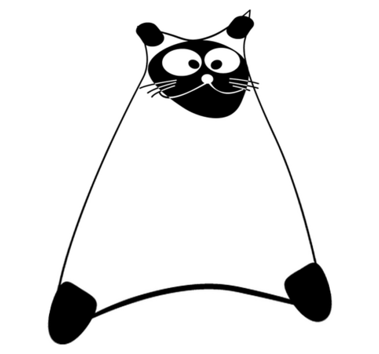 Covor vinil animal contur monocolor original - TenStickers