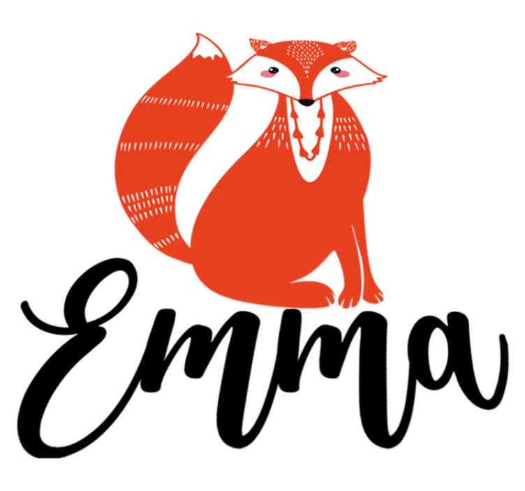 Covor vinil animal ilustrație vulpe drăguță - TenStickers