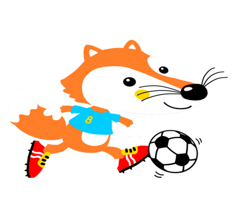 Covor vinil animal figură de vulpe jucăușă - TenStickers