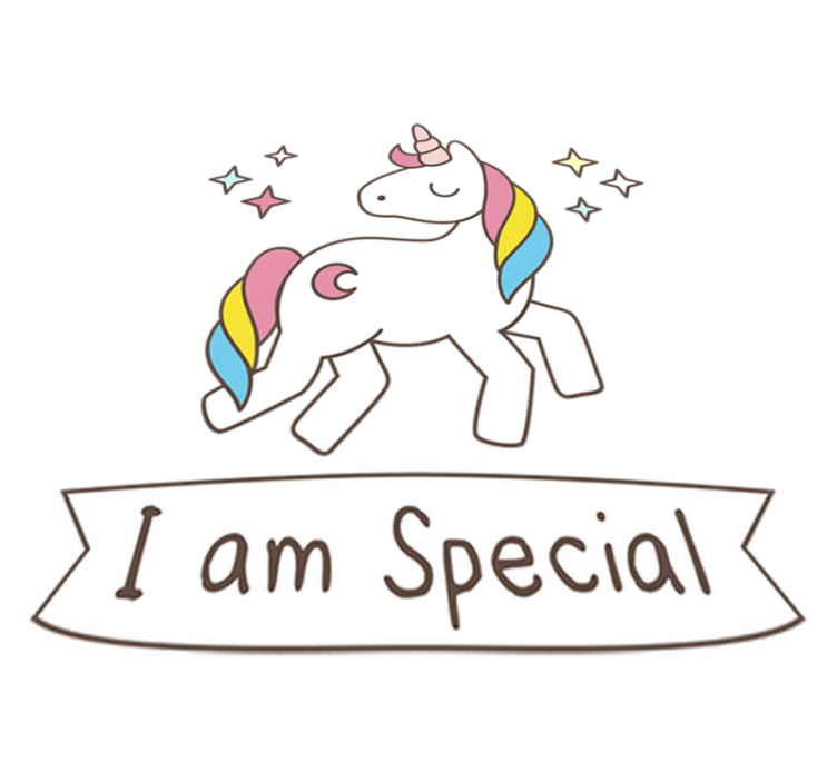 Covor vinil animal unicorn cu mesaj special - TenStickers