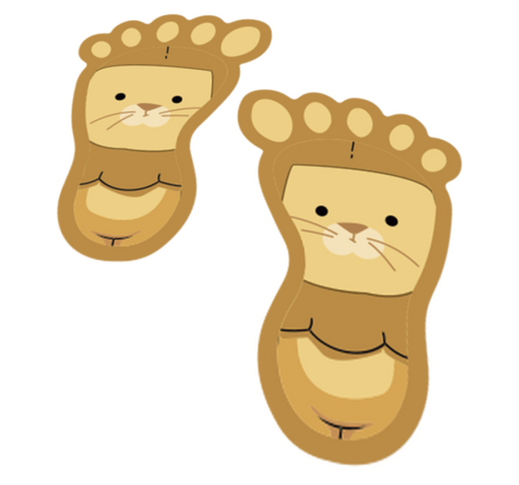 Covor vinil animal urme drăguțe de animale - TenStickers