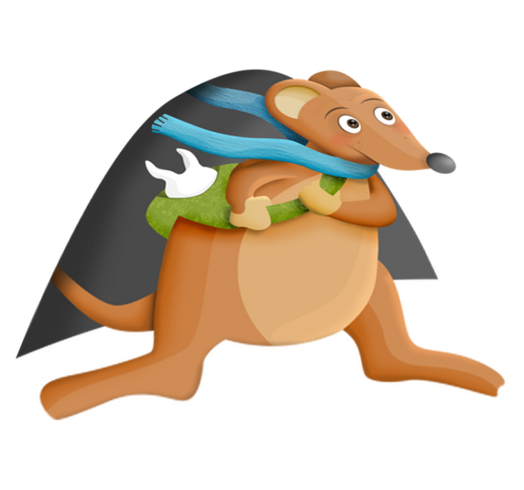 Covor vinil animal Șoarece cu dinți - TenStickers