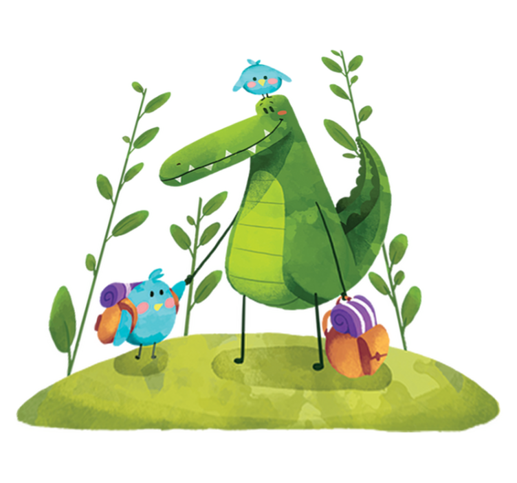 Covor vinil animal prietenii animalelor de la lac - TenStickers