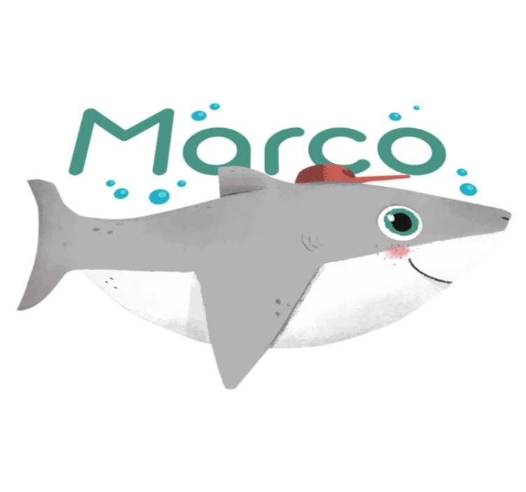 Covor vinil animal baby shark personalizat - TenStickers