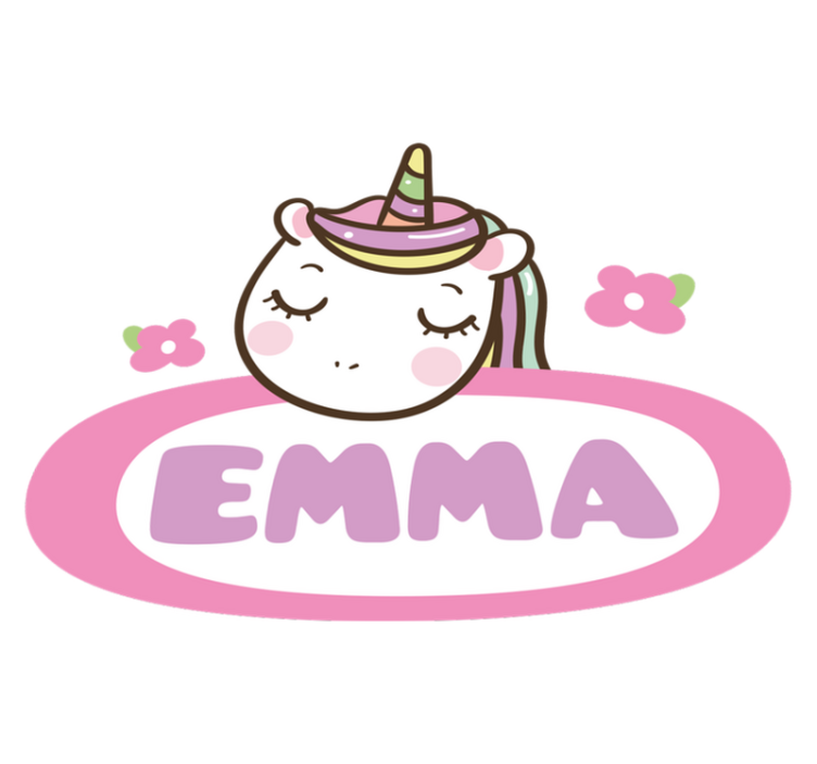 Covor vinil animal etichete colorate cu unicorn - TenStickers