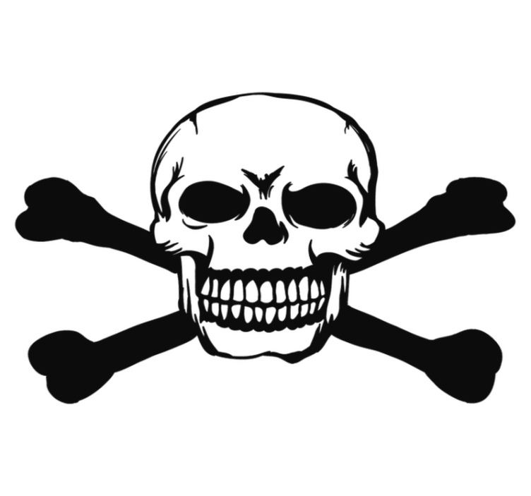 Covor de vinil halloween cu craniu pentru mașină - TenStickers