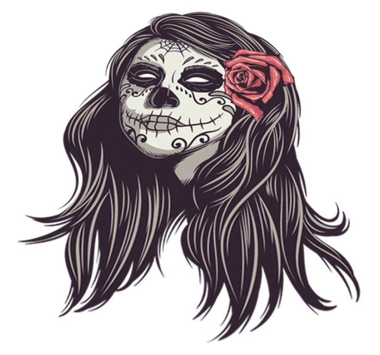 Covor de vinil halloween fata din ziua morților - TenStickers