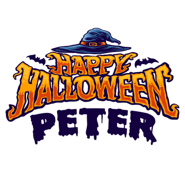 Covor de vinil halloween personalizat fericit - TenStickers
