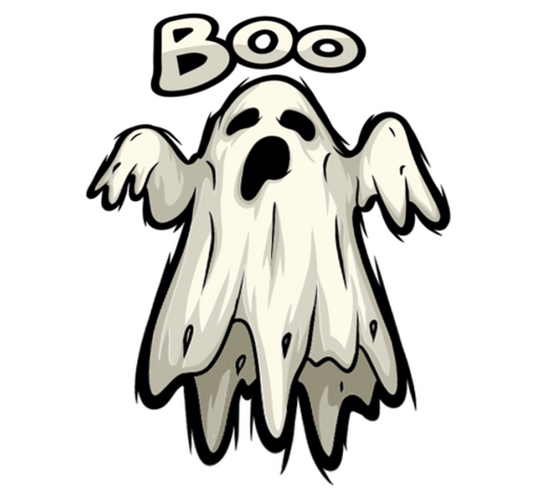 Covor de vinil halloween figură fantomă boo - TenStickers