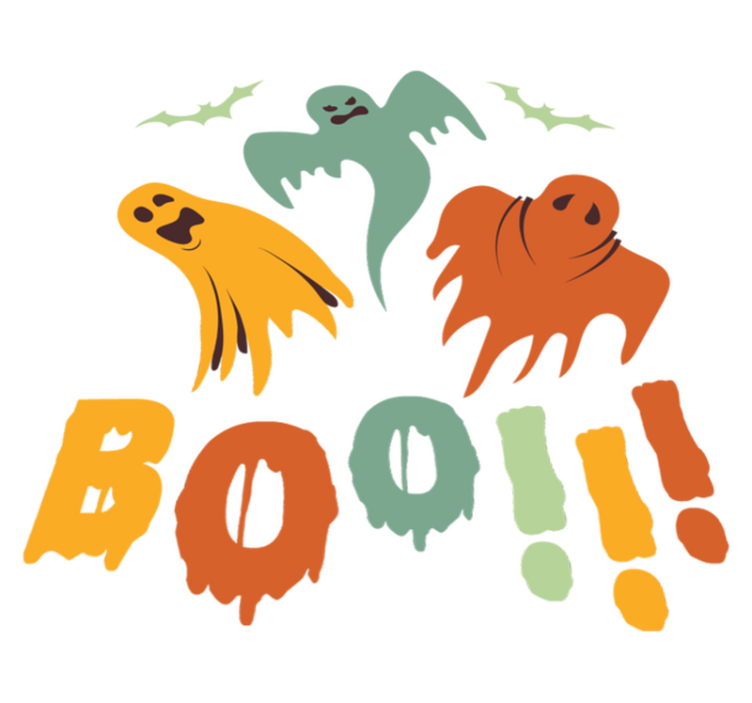 Covor de vinil halloween fantomă boo - TenStickers
