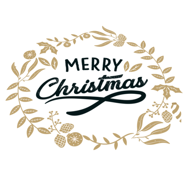 Covor vinil crăciun broderie florală - TenStickers