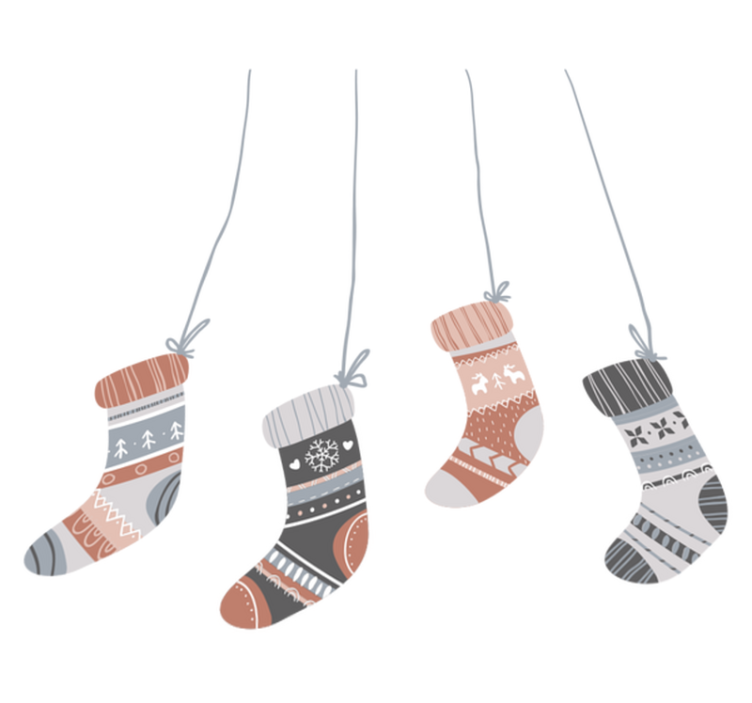 Covor vinil crăciun șosete de crăciun - TenStickers