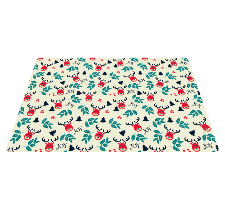 Covor vinil crăciun laptop cu ren și bucurie - TenStickers