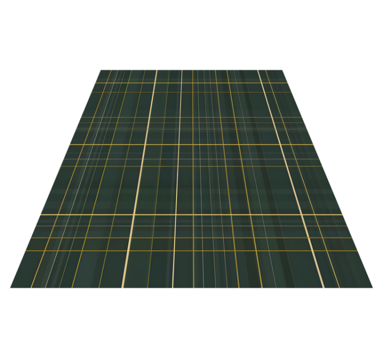 Covor de vinil geometric model scoțian verde închis - TenStickers