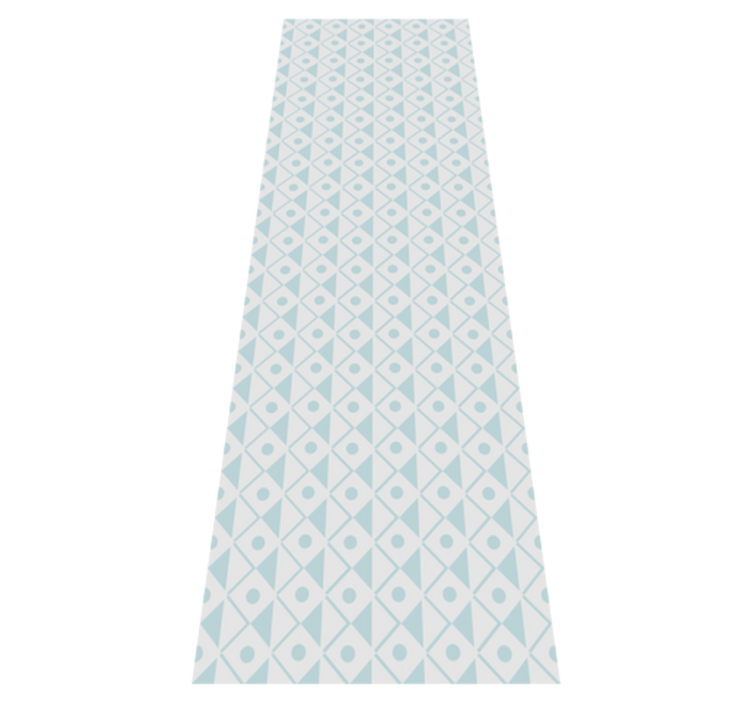 Covor de vinil geometric design cu romburi albastre și albe - TenStickers
