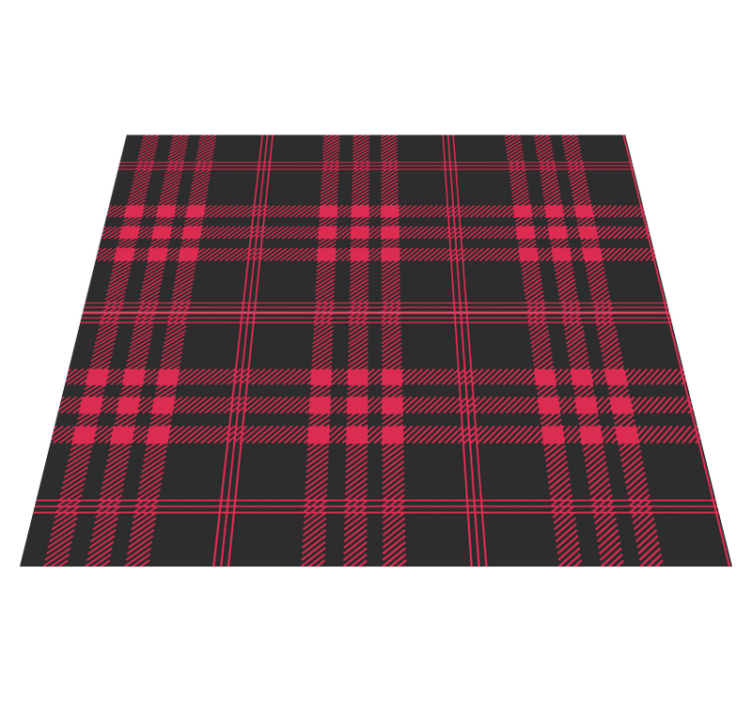 Covor vinil crăciun model tartan - TenStickers