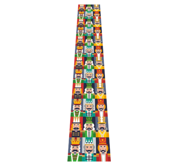 Covor vinil crăciun rame cu soldați de lemn - TenStickers