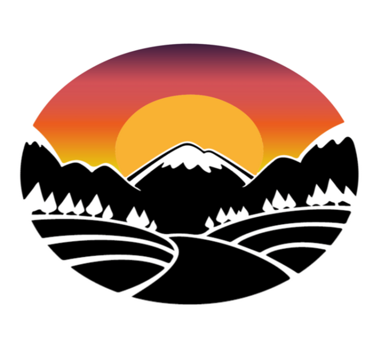 Covor vinil cu aspect de natura munte și pădure - TenStickers