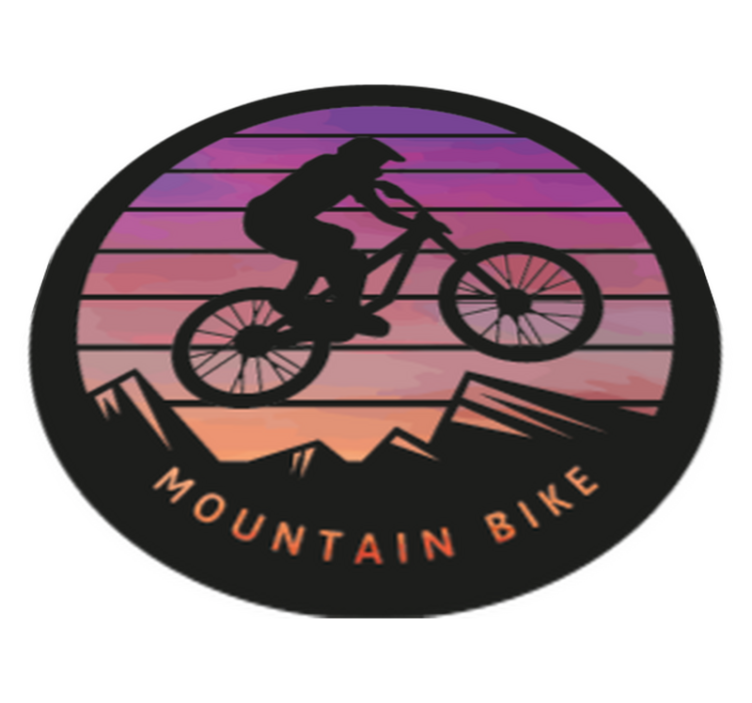 Covor vinil cu aspect de natura pentru bicicliști montani - TenStickers