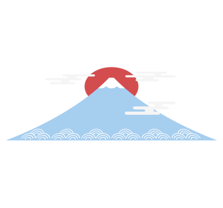 Covor vinil cu aspect de natura stil munte asiatic - TenStickers