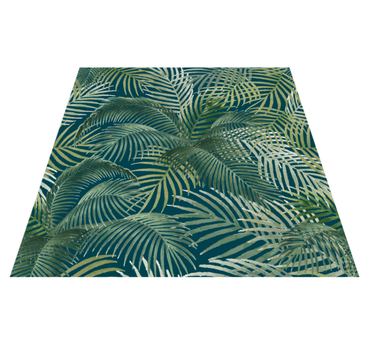 Covor vinil cu aspect de natura model frunze tropicale - TenStickers