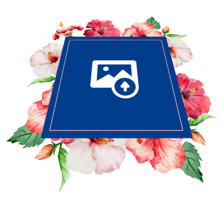 Covor vinil cu aspect de natura design floral hibiscus - TenStickers