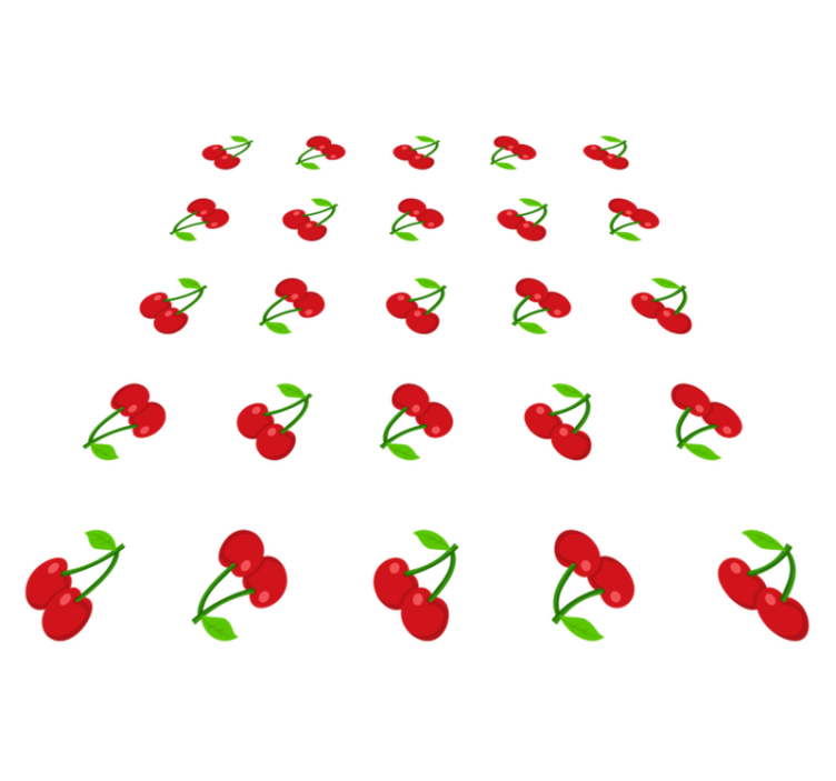 Covor vinil cu aspect de natura design cu cireșe - TenStickers