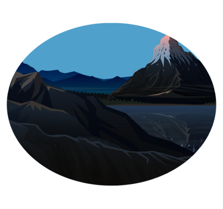 Covor vinil cu aspect de natura priveliște montană - TenStickers