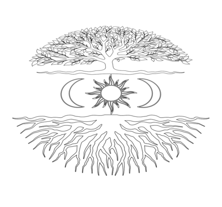 Covor vinil cu aspect de natura sistem radicular de copac - TenStickers