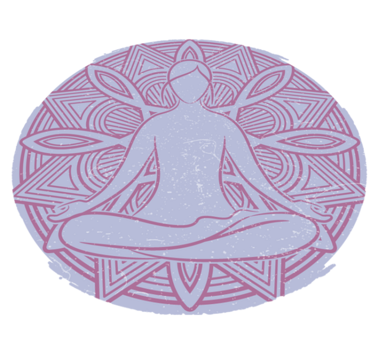 Covor vinil cu aspect de natura figura mandala meditativă - TenStickers