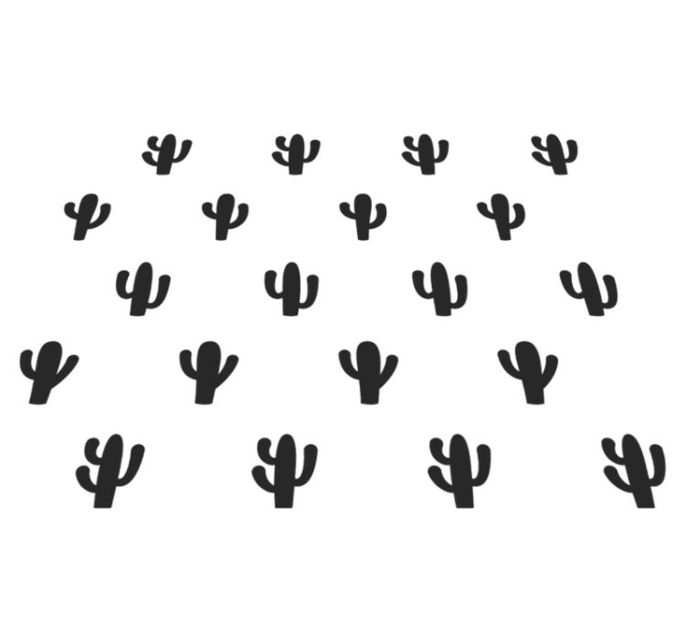 Covor vinil cu aspect de natura design cu cactuși - TenStickers