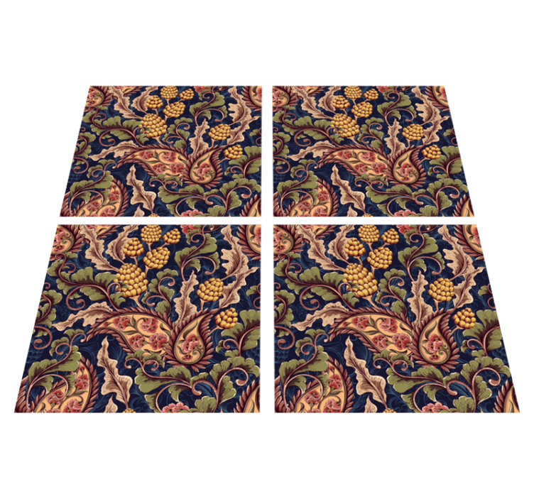 Covor vinil cu aspect de natura motiv floral - TenStickers